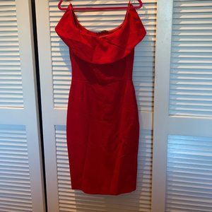 Zara Off-The-Shoulder Red Sheath (Size L)